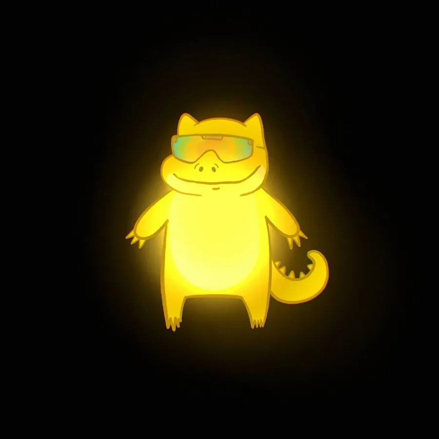 ANOXX glowing gold against pure black