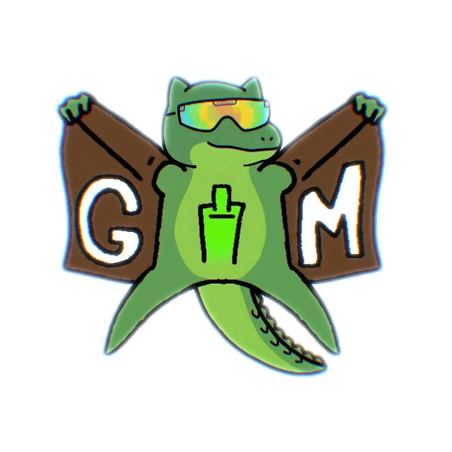 ANOXX with arms spread between the letters G and M